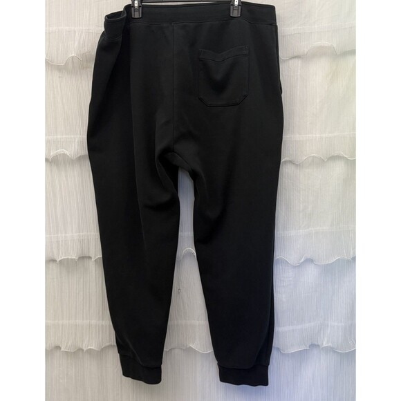 Polo Ralph Lauren Pants Mens 2XL Big & Tall Black Double-Knit Jogger Sweatpants - Picture 3 of 7